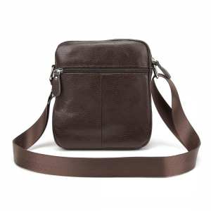 Шкіряний компактний чоловічий месенджер коричневий Tiding Bag M56-0080C Шкіряний компактний чоловічий месенджер коричневий Tiding Bag M56-0080C