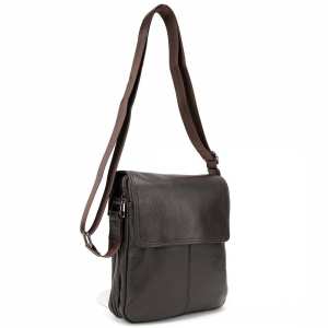 Шкіряний месенджер з клапаном на два відділи Tiding Bag M56-3508C Шкіряний месенджер з клапаном на два відділи Tiding Bag M56-3508C