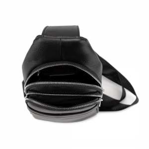 Шкіряний чорний чоловічий слінгTiding Bag A25F-250100A