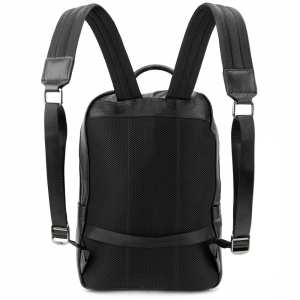 Мужской кожаный рюкзак черный Tiding Bag A25F-2418A