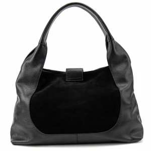 Жіноча містка шкіряна сумка на плече із замшевою вставкою Tavinchi CH-555A-Y Жіноча містка шкіряна сумка на плече із замшевою вставкою Tavinchi CH-555A-Y