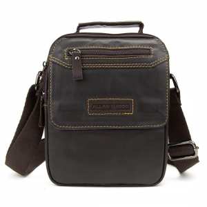 Месенджер шкіряний на кілька відділень чорний Ruff Ryder RR-9102-1DB