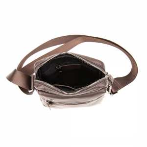 Месенджер в гладкій шкірі коричневий Tiding Bag 8718C