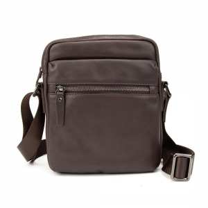 Месенджер класичний в гладкій шкірі коричневий Tiding Bag 8717C Месенджер класичний в гладкій шкірі коричневий Tiding Bag 8717C