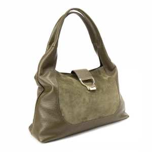 Жіноча містка шкіряна сумка на плече із замшевою вставкою Tavinchi CH-555T-Y Жіноча містка шкіряна сумка на плече із замшевою вставкою Tavinchi CH-555T-Y