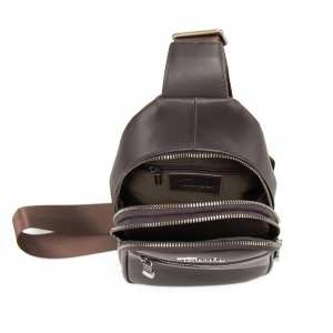 Кожаный мужской коричневый слинг через плечо Tavinchi TV-SM8-830C
