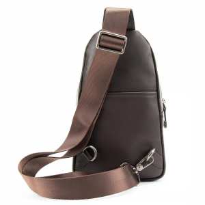 Кожаный мужской коричневый слинг через плечо Tavinchi TV-SM8-830C