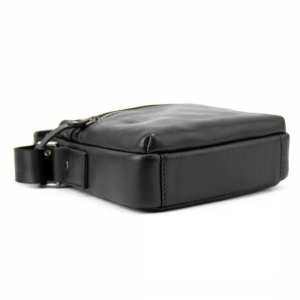 Месенджер в гладкой коже черный Tiding Bag 8718A