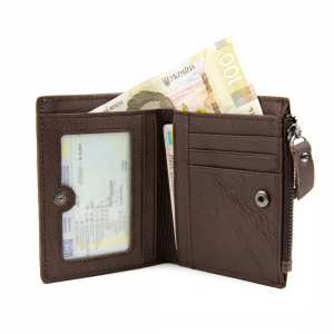 М'яке шкіряне портмоне на кнопці Tiding Bag M39-FA852C