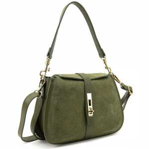 Женское замшевое кроссбоди на застежке Firenze Italy F-IT-9895OL