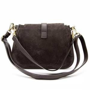 Жіноче замшеве кросбоді на застібці Firenze Italy F-IT-9895DB