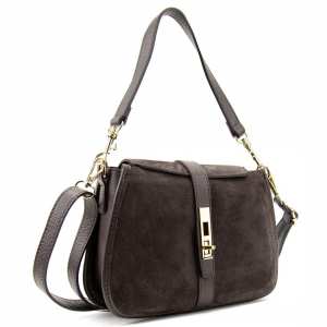 Жіноче замшеве кросбоді на застібці Firenze Italy F-IT-9895DB