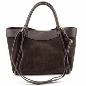 Замшева жіноча сумка з шкіряною вставкою Firenze Italy F-IT-7668DB