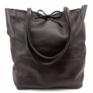 Женская кожаная сумка шоппер шоколадного цвета Firenze Italy F-IT-7622DBM