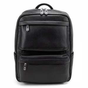 Чоловічий шкіряний рюкзак чорний Tiding Bag A25F-210727A
