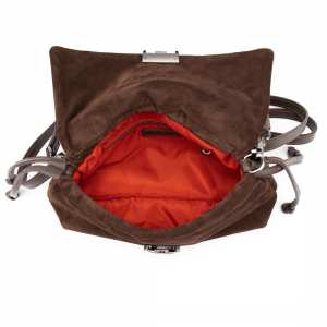 М'яке замшеве жіноче кросбоді із затяжками Tavinchi CH-8585DB-Y