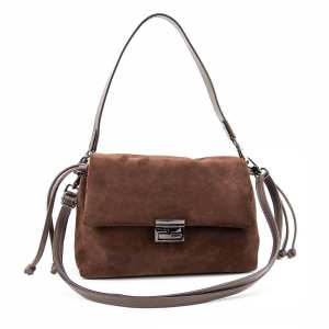 М'яке замшеве жіноче кросбоді із затяжками Tavinchi CH-8585DB-Y