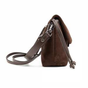 М'яке замшеве жіноче кросбоді із затяжками Tavinchi CH-8585DB-Y