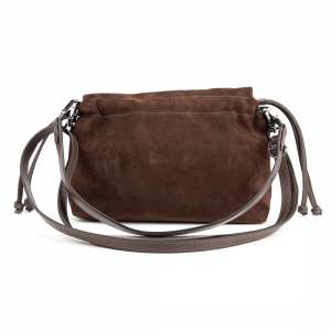 М'яке замшеве жіноче кросбоді із затяжками Tavinchi CH-8585DB-Y