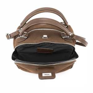 Мягкая замшевая сумка на два отдела с ручкой Firenze Italy F-IT-1045DB-Y