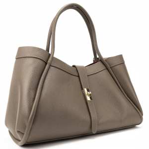 Кожаная большая сумка цвета тауп Firenze Italy F-IT-7641T