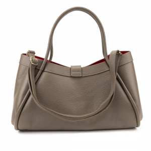 Кожаная большая сумка цвета тауп Firenze Italy F-IT-7641T