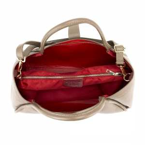 Кожаная большая сумка цвета тауп Firenze Italy F-IT-7641T