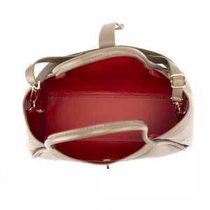 Кожаная большая сумка цвета тауп Firenze Italy F-IT-7641T