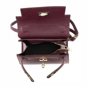 Небольшая классическая кожаная сумочка Firenze Italy F-IT-9866BO