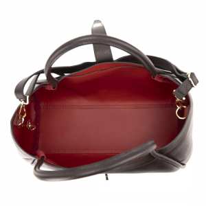 Кожаная большая сумка шоколадного цвета Firenze Italy F-IT-7641DB