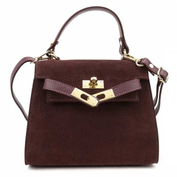 Небольшая классическая замшевая сумочка Firenze Italy F-IT-98667BO