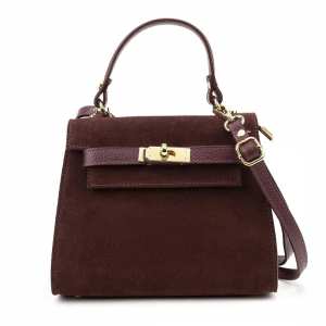 Небольшая классическая замшевая сумочка Firenze Italy F-IT-98667BO