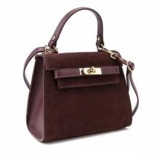 Небольшая классическая замшевая сумочка Firenze Italy F-IT-98667BO