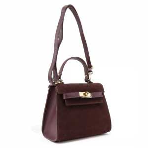 Небольшая классическая замшевая сумочка Firenze Italy F-IT-98667BO