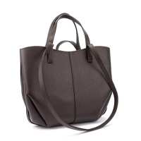 Чорна шкіряна сумка середніх розмірів Firenze Italy F-IT-7666DB