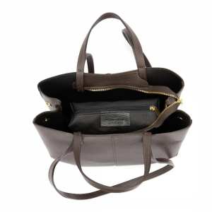 Черная кожаная женская сумка средних размеров Firenze Italy F-IT-7666DB