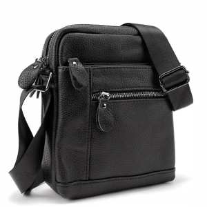 Кожаный небольшой мессенджер на два отделения Tiding Bag M56-2007A