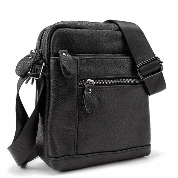 Кожаный небольшой мессенджер на два отделения Tiding Bag M56-2007A