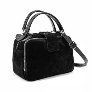 Мягкая замшевая сумка на два отдела с ручкой Firenze Italy F-IT-1045A-Y