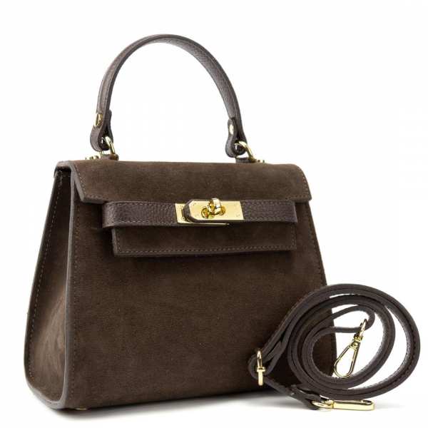 Небольшая классическая замшевая сумочка Firenze Italy F-IT-98667DB