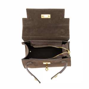 Небольшая классическая замшевая сумочка Firenze Italy F-IT-98667DB