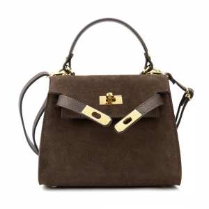 Небольшая классическая замшевая сумочка Firenze Italy F-IT-98667DB