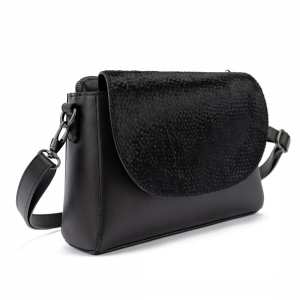 Женская компактная кожаная сумочка с клапаном с меха Firenze Italy F-IT-9804H