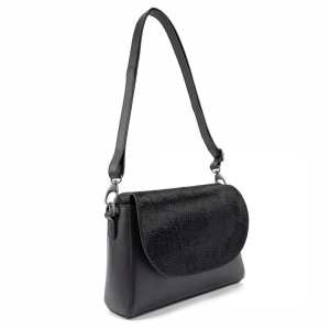 Женская компактная кожаная сумочка с клапаном с меха Firenze Italy F-IT-9804H