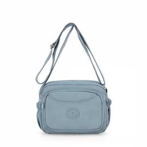 Маленькое женское кроссбоди текстиль голубого цвета Confident WT1-683BL