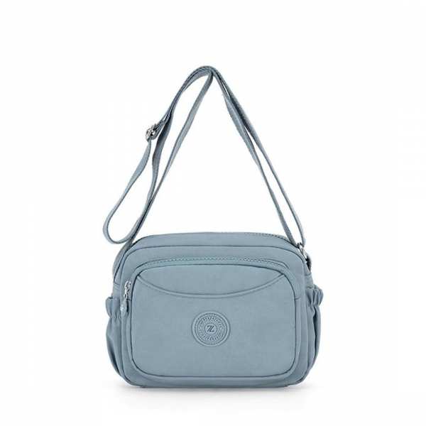 Маленькое женское кроссбоди текстиль голубого цвета Confident WT1-683BL
