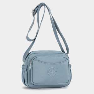 Маленькое женское кроссбоди текстиль голубого цвета Confident WT1-683BL