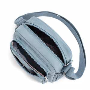 Маленькое женское кроссбоди текстиль голубого цвета Confident WT1-683BL