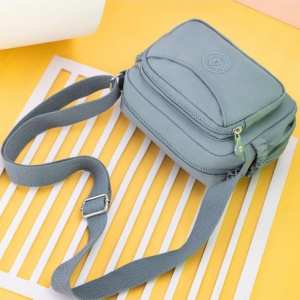 Маленькое женское кроссбоди текстиль голубого цвета Confident WT1-683BL