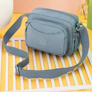 Маленькое женское кроссбоди текстиль голубого цвета Confident WT1-683BL